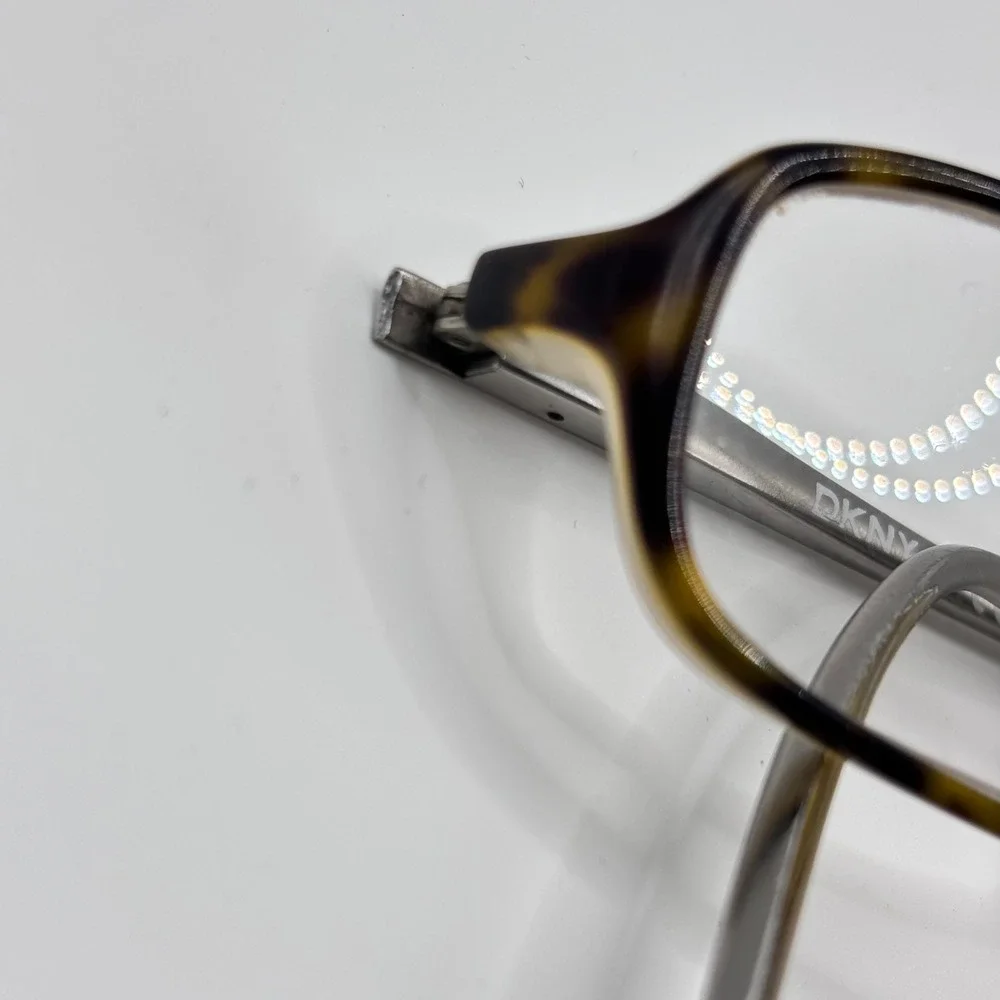 Dark Academia Rectangular Eyeglasses DKNY 4542 52-16-135 Tortoise Silver Acetate